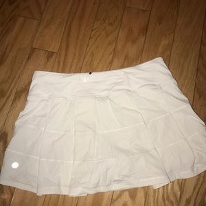 White Lulu Lemon tennis skirt